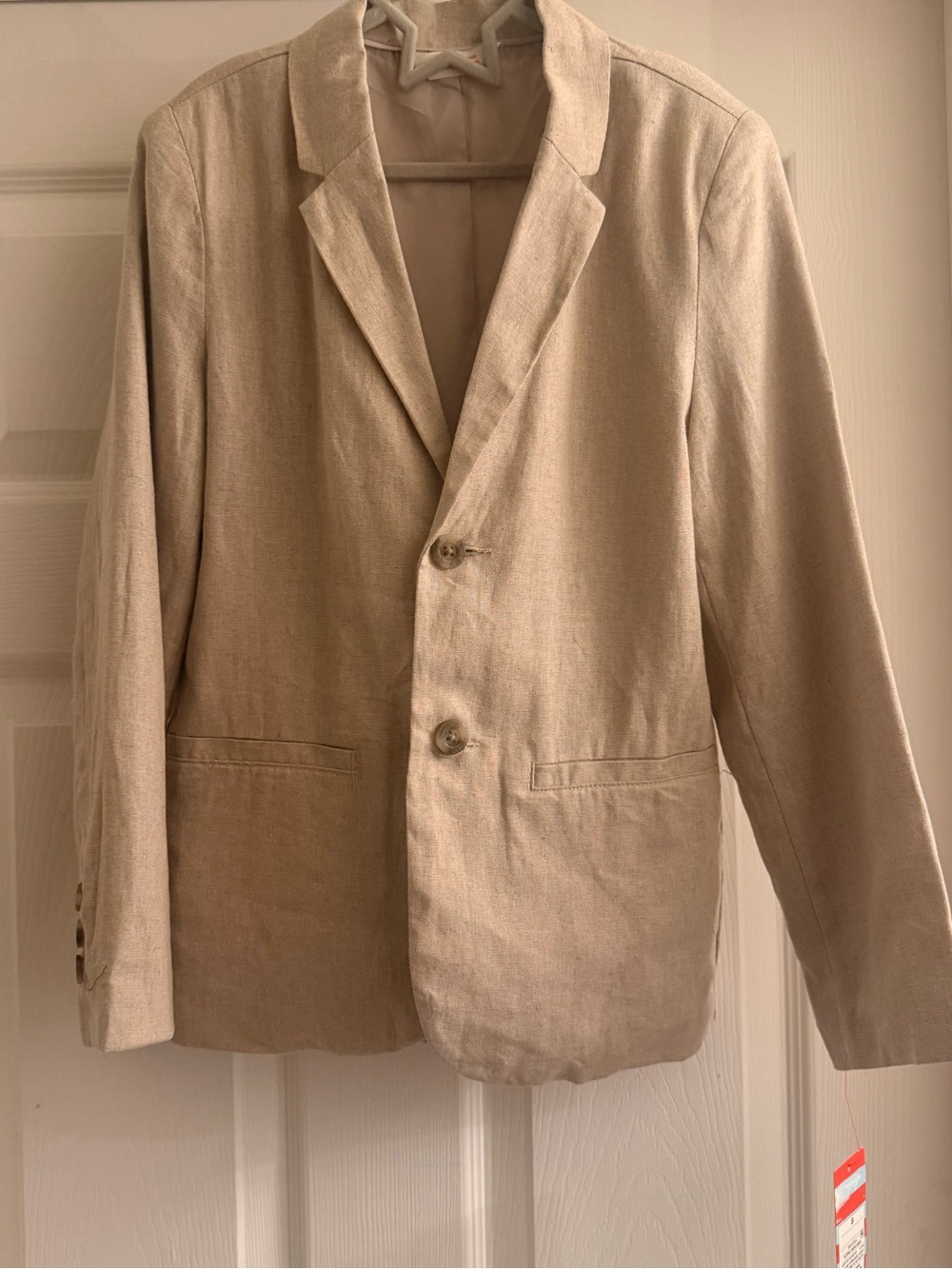 Cat & Jack Light Beige Kids Blazer with Notch Lapel